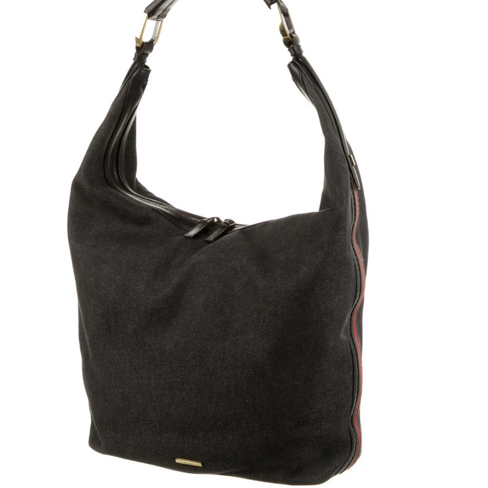 Gucci Denim Web Hobo